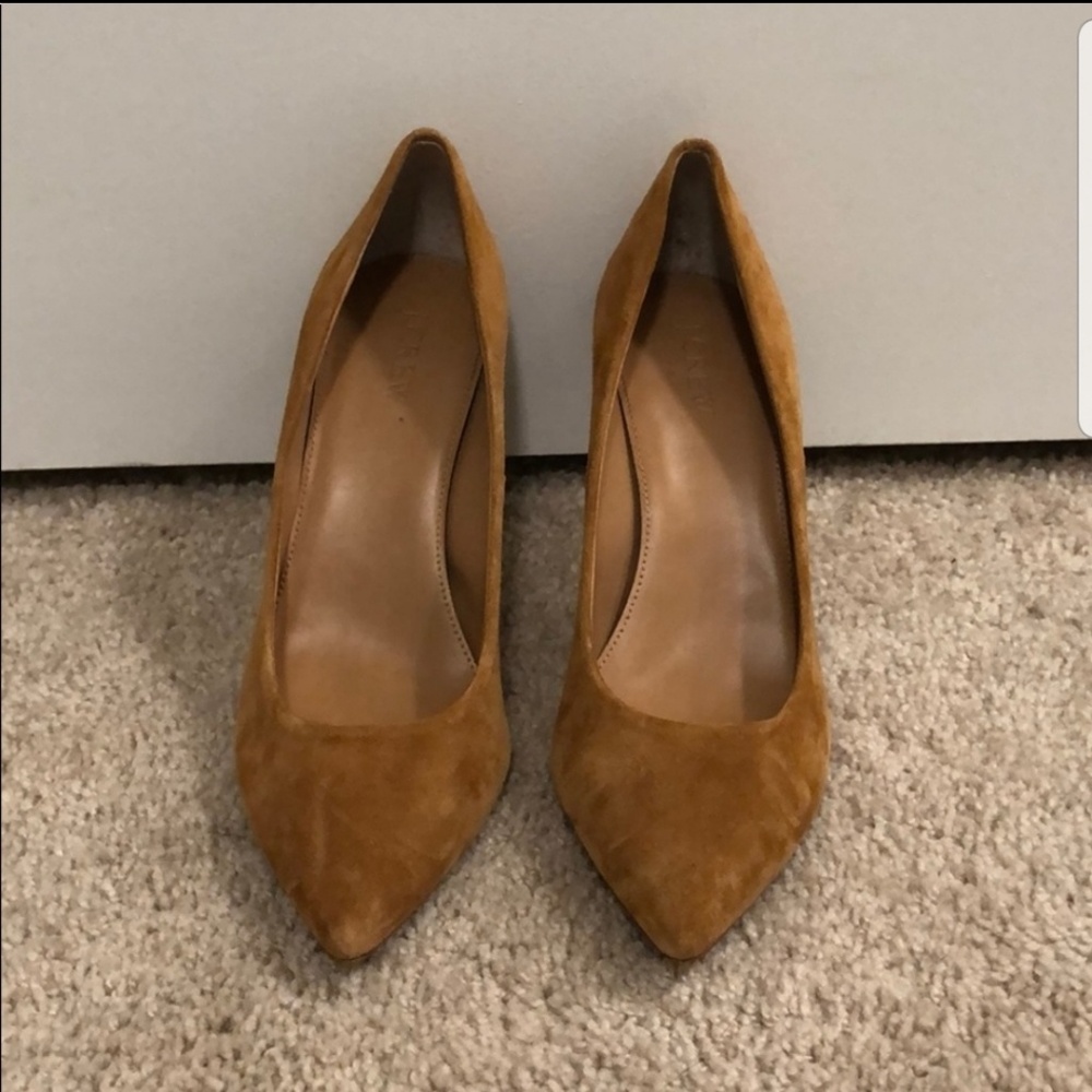 JCREW SUEDE HEELS.